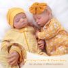 ADFO Lifelike Reborn Baby Dolls Twins, 20 inch Realistic Newborn Real Life Baby Boy Girl Dolls Soft Vinyl Baby Dolls with Clothes and Toy Gift for Kids Age 3+ view 3