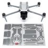 WRAPGRADE Skin Stickers Compatible with DJI Air 3 | Accent Color (AIRFORCE SILVER) view 1