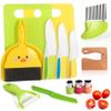 14PC Montessori Toy Safe Kitchen Knife Set for Toddler, Kids Knife Set for Real Cooking with Cutting Board, Gift for 3-12 Year Old Girl Boy Bithday Chistmas, Little Chef Cooking Tool for Kid Age 3-12 view 1