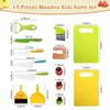 14PC Montessori Toy Safe Kitchen Knife Set for Toddler, Kids Knife Set for Real Cooking with Cutting Board, Gift for 3-12 Year Old Girl Boy Bithday Chistmas, Little Chef Cooking Tool for Kid Age 3-12 view 3