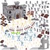AMOR PRESENT 310PCS Ancient Military Soldier Set, Toy Medieval Knights Army Men Pirate Castle Model Assembly for Boys Birthday Party Gift view 1