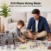AMOR PRESENT 310PCS Ancient Military Soldier Set, Toy Medieval Knights Army Men Pirate Castle Model Assembly for Boys Birthday Party Gift view 2