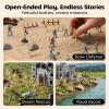 AMOR PRESENT 310PCS Ancient Military Soldier Set, Toy Medieval Knights Army Men Pirate Castle Model Assembly for Boys Birthday Party Gift view 4