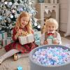 Heopeis Ball Pit Balls Pack of 100 - Star and Round Set BPA Free Phthalate Free Non-Toxic Crush Proof Play Balls Soft Plastic Balls for Toddlers Baby Kids Birthday Pool Tent Party view 2