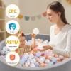 Heopeis Ball Pit Balls Pack of 100 - Star and Round Set BPA Free Phthalate Free Non-Toxic Crush Proof Play Balls Soft Plastic Balls for Toddlers Baby Kids Birthday Pool Tent Party view 4