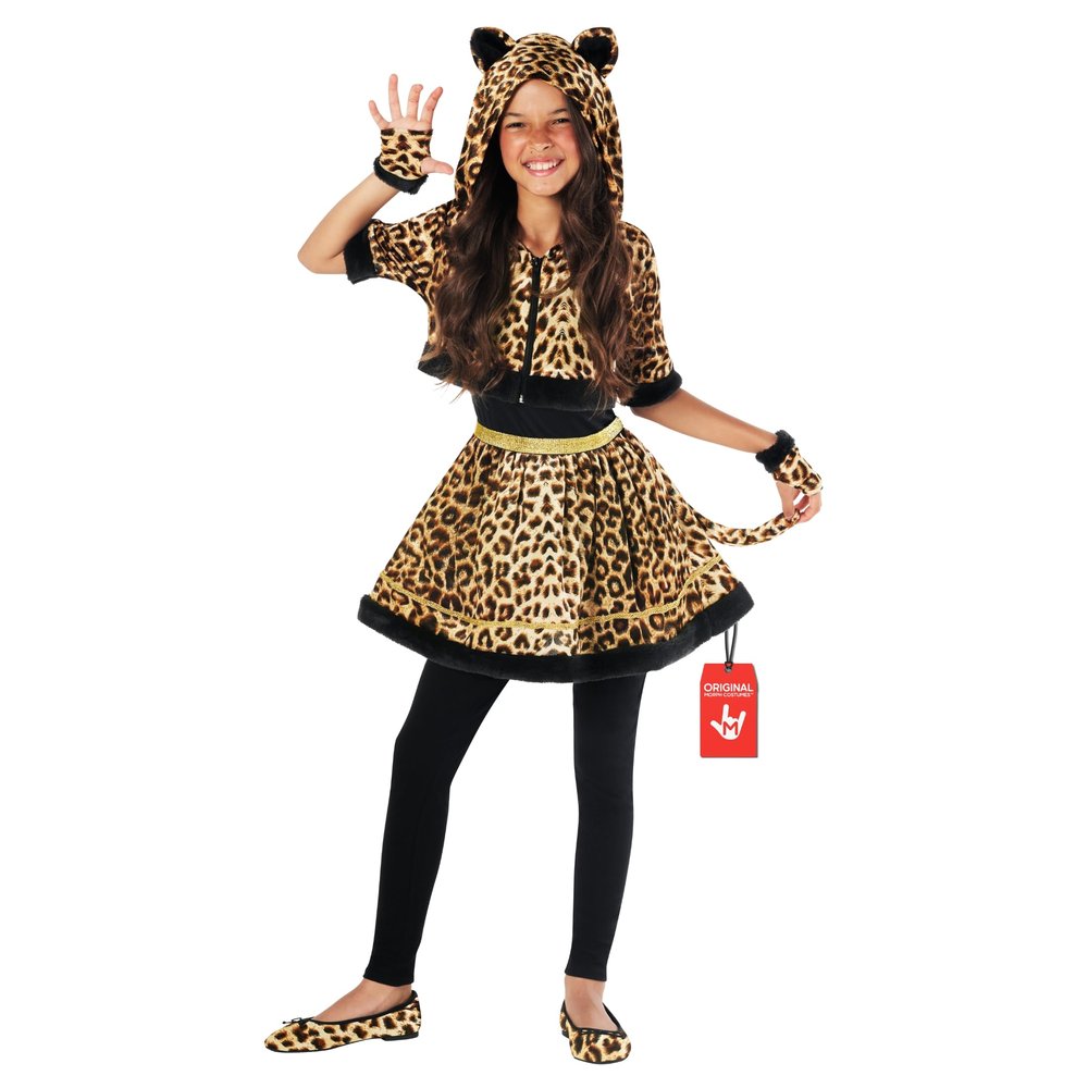Morph Cat Leopard Costume For Girls, Leopard Cat Costume, Black Cats Kids Costumes Girls, Halloween Costumes For Kids, X-Large