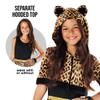 Morph Cat Leopard Costume For Girls, Leopard Cat Costume, Black Cats Kids Costumes Girls, Halloween Costumes For Kids, X-Large view 3