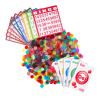 JUNWRROW Bingo Game Set-1000 Colorful Chips with a Bag,100 Bingo Cards and Jumbo Deck of Calling Cards for Adults, Seniors, and Family - Calling Card Set- Ideal for Large Groups, Parties, Game Nights view 1