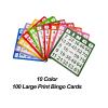 JUNWRROW Bingo Game Set-1000 Colorful Chips with a Bag,100 Bingo Cards and Jumbo Deck of Calling Cards for Adults, Seniors, and Family - Calling Card Set- Ideal for Large Groups, Parties, Game Nights view 3