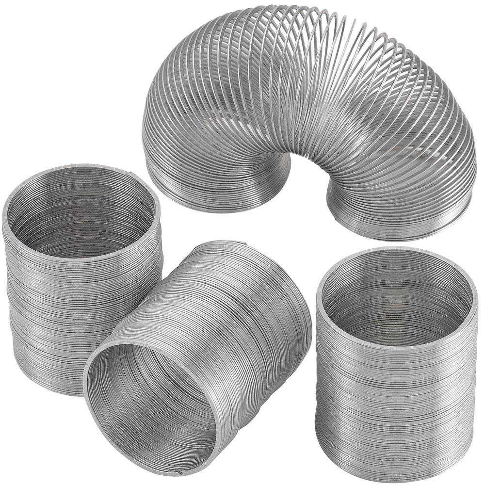Original Metal Coil Slinky Spring Walking Toys 4 Pack 2-inch Ideal for Kids Teens&Adults Novelty Prize Party Favor Great for Classroom Games Travel Activities Slinky for Fun Deter Squirrel and Pests