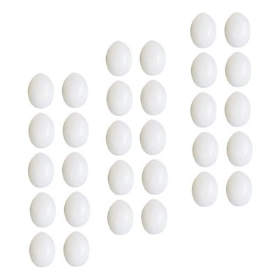 FELTECHELECTR 30pcs Solid Pigeon Eggs for Home Decor Realistic Simulated Pigeon Eggs for Crafts DIY Easter Decorations and Bird Breeding for Dove and Interior Design