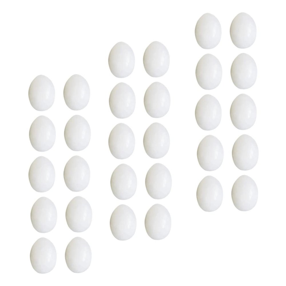 FELTECHELECTR 30pcs Solid Pigeon Eggs for Home Decor Realistic Simulated Pigeon Eggs for Crafts DIY Easter Decorations and Bird Breeding for Dove and Interior Design