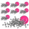 Playbees Metal Jacks Game Set - 12 Sets - Retro Kids' Entertainment with Metallic Jacks and Bouncy Ball - Classic Jacks Game for Fun and Skill Development view 1