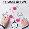 Playbees Metal Jacks Game Set - 12 Sets - Retro Kids' Entertainment with Metallic Jacks and Bouncy Ball - Classic Jacks Game for Fun and Skill Development view 2