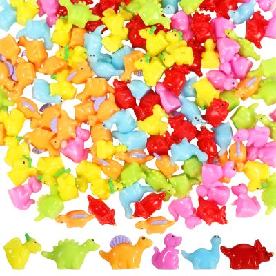 Poen 96 Pcs 150 Pcs Mini Dinosaur Figures Resin Tiny Small Dinosaur Toys Garden Realistic Miniature Figurines for Bag Cake Topper Birthday Party Favors (Cute)