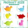 Poen 96 Pcs 150 Pcs Mini Dinosaur Figures Resin Tiny Small Dinosaur Toys Garden Realistic Miniature Figurines for Bag Cake Topper Birthday Party Favors (Cute) view 3