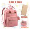 Tenot Baby Diaper Bag Backpack, Travel Diaper Bags for Baby Girl Boy Large Capacity Baby Bag Backpack for Women Light Pink view 3
