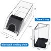 Elesunory Blackjack Shoe and Discard Tray, Clear Blackjack Dealing Shoe, Acrylic Card Dispenser for Playing Cards, Blackjack Discard Holder Trays for Blackjack Game Poker Accessories(4 Deck) view 3
