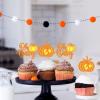24Pcs Pumpkin Baby Shower Cupcake Toppers Pumpkin Oh Baby Cupcake Picks view 4
