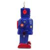 Charmgle Retro Wind-Up Toy Walking Robot, Sparkling Eyes Clockwork Handmade Tinplate Robots Adult Collection Home Decoration Blue view 3