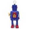 Charmgle Retro Wind-Up Toy Walking Robot, Sparkling Eyes Clockwork Handmade Tinplate Robots Adult Collection Home Decoration Blue view 4