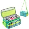 Hautton Carrying Case for Toniebox 2/1 Audio Player, Portable Travel Storage Organizer Bag for Tonies Starter Set, Figures, Headphones and Charging Station with Shoulder Strap and Handle -AquaBlue view 1