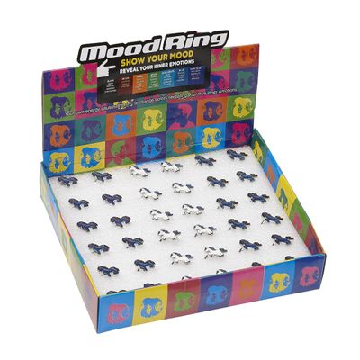AWST International Colorful Horses Mood Ring Display- 36 pieces
