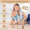 Promise Babe Wooden Drum Set for Toddlers 1-3, Musical Percussion Instruments for Kids Baby Drum Set Xylophone, Montessori Educational Musical Toys for Girls Boys Ages 3+ view 4