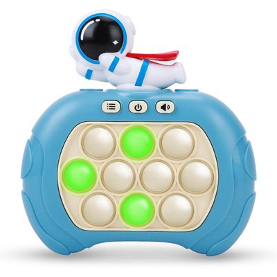 Fast Push Bubble Game for Kids & Adults, Version 2, Pop Light Up Quick Push Fidget Toy Handheld Game. Great for 8-12 Year Old Boys & Girls, Travel Toys for Children