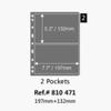 PCCB MINGT 10Pcs Standard 9-Hole Double-Sided Album Inner Sheets Card Stamp Banknote Collection Album Inserts Pages For Coin Collecting And Supplies (Black, 2 Pockets) view 2