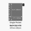 PCCB MINGT 10Pcs Standard 9-Hole Double-Sided Album Inner Sheets Card Stamp Banknote Collection Album Inserts Pages For Coin Collecting And Supplies (Black, Single Pocket) view 2