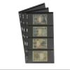 PCCB MINGT 10Pcs Standard 9-Hole Double-Sided Album Inner Sheets Card Stamp Banknote Collection Album Inserts Pages For Coin Collecting And Supplies (Black, 4 Pockets) view 1