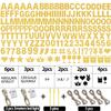175Pcs DIY Glitter Customizable Banner Kit Custom Banner Happy Birthday Personalized Letter Banners Decor for Christmas Baby Shower Birthday Party Decorations Supplies(Glitter Gold view 3