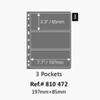 PCCB MINGT 10Pcs Standard 9-Hole Double-Sided Album Inner Sheets Card Stamp Banknote Collection Album Inserts Pages For Coin Collecting And Supplies (Black, 3 Pockets) view 2