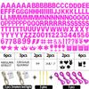 175Pcs DIY Glitter Customizable Banner Kit Custom Banner DIY Happy Birthday Letters Personalized Banners Decor for Christmas Baby Shower Birthday Party Decorations Supplies(Glitter Rose Pink) view 3