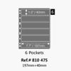 PCCB MINGT 10Pcs Standard 9-Hole Double-Sided Album Inner Sheets Card Stamp Banknote Collection Album Inserts Pages For Coin Collecting And Supplies (Black, 6 Pockets) view 2