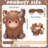 Highland Cow Pinata Birthday Supplies with Blindfold, Bat and Confetti for Animals Themed Party Decorations Gift, 15.75 x 12.2 x 2.95 Inch view 2