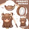 Highland Cow Pinata Birthday Supplies with Blindfold, Bat and Confetti for Animals Themed Party Decorations Gift, 15.75 x 12.2 x 2.95 Inch view 3