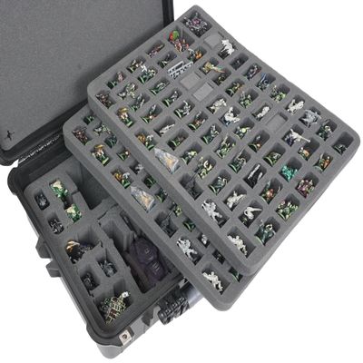 Case Club 184 Miniature Figurine Hard Shell Carrying Case - Fits Warhammer 40k, DND, Battletech, Citadel & More! This Tabletop Army Travel & Storage Case Will Organize Your D&D and Warhammer 40k Set