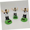 2pcs Solar Dashboard Toys Solar Powered Dashboard Dancing Toys Football Player Car Ornament Solar Bobblehead Figures Botines Car Interior Ornaments Cartoon view 4