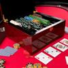 Premium 750 Chip Glossy Wooden Mahogany Poker Case - Includes Bonus Deck of Cards! view 4