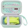 Elonbo Carrying Case for Blinger Dazzling Starter Kit, Blinger Kids Glam Collection Starter Kit Storage Bag, Kids Hair Styling Tool Travel Organizer Holder, Pocket fits Gems Rhinestones, Light green view 1