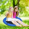40 Inch Tree Swing for Kids OutdoorSpider Web Tree Swing,850Lb Weight Capacity,900D Oxford Waterproof with Handles, with 71" Adjustable Hanging Strapsfor Backyard, Playground (Blue) view 3