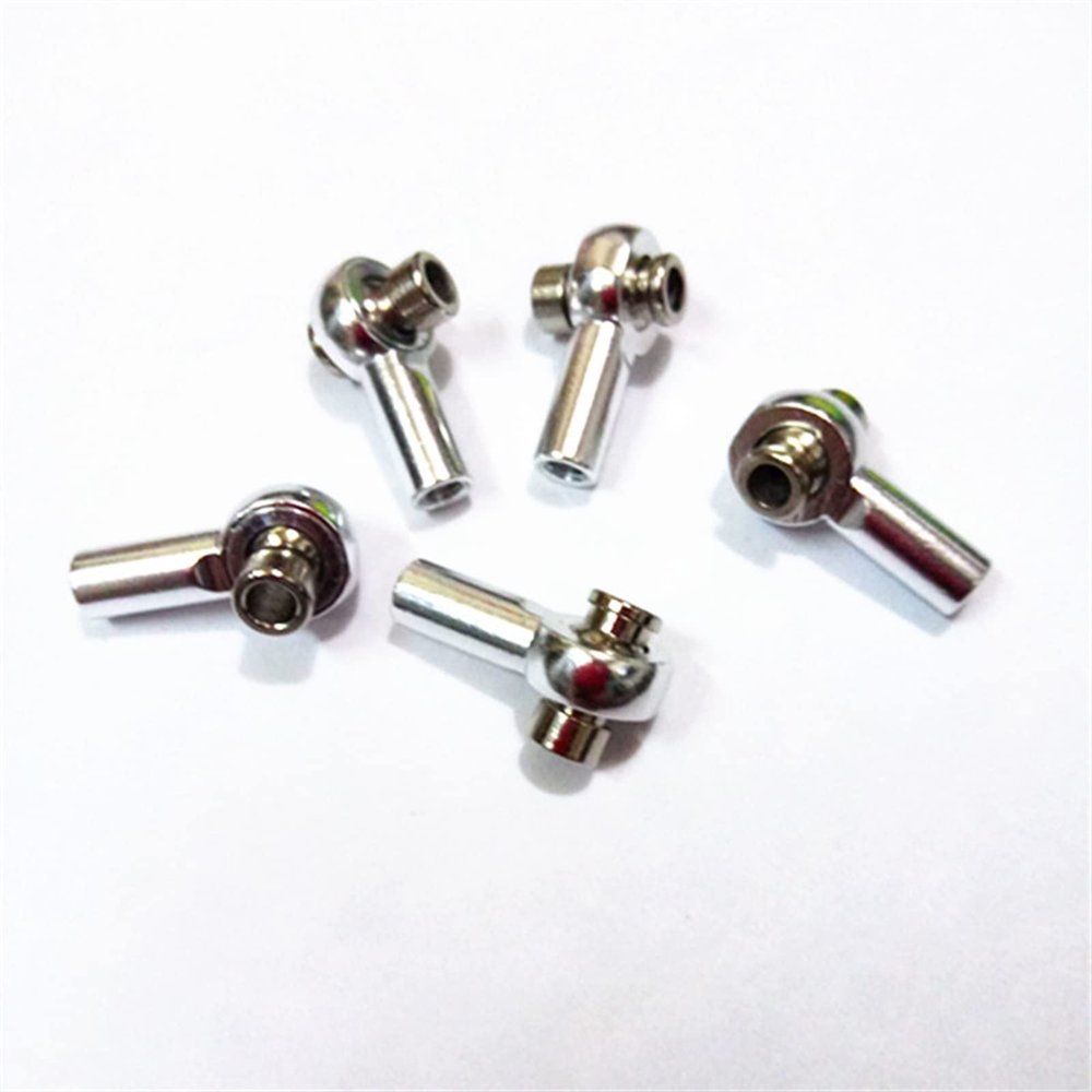 10PCS M3 Ball Head Holder Adjustable Steering Tie Rod Length Link Rod End RC Hobby Model for 1:10 RC Climbing Car Upgrade Parts Modification Accessories (Color : Silver 10pcs)