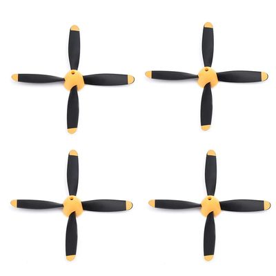 JIAFANRC Propeller Full Set with 4 Blade P7610509 for VOLANTEX RC 761-5V2 Blue P51 Mustang WWII Airplane,4sets