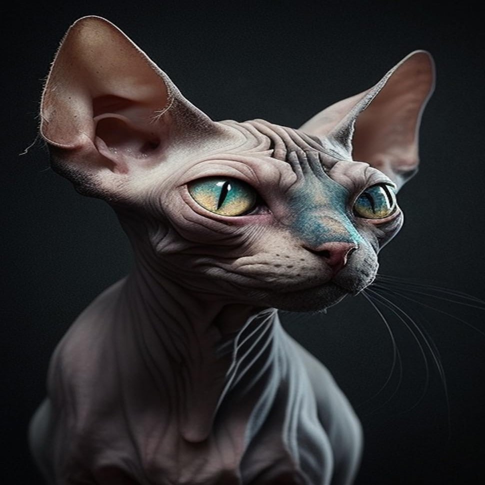 Jigsaw Puzzle 1000 Pieces Puzzle for Adults, Strange Sphynx Cat Minimalist Style Puzzle Puzzle Game, Puzzle Toys Wonderful Puzzle Gifts and Birthday Gift 20 * 28.8 inch