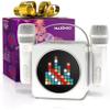MASINGO Portable Mini Karaoke Machine for Kids and Adults with Dual Wireless Bluetooth Microphones, Animated LED Display, USB/Aux/MicroSD, Voice Effects, Fun Karaoke Toy for Girls and Boys, Animato S1 view 1