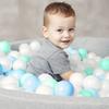 BBRUN Ball Pits Balls 1000 Count Play Plastic Balls for Ball Pits Playpen BPA- Free Crush Proof Bounce House Balls for Pet Dogs,Soft Plastic Pool Ball for Toddlers (Blue-White, 1000 Count) view 3