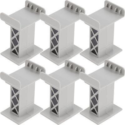 ibasenice Train Bridge Pier Toys 18 Pcs Train Track Bridge Supports and Risers for Kids Building Stable Railway Accessories for Creative Play