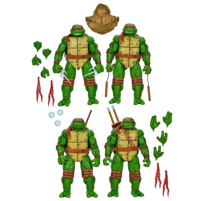 Leonardo, Raphael, Michelangelo & Donatello 4-Pack - 7" Action Figurine - Teenage Mutant Ninja Turtles: Mirage Comics - NECA Collectibles